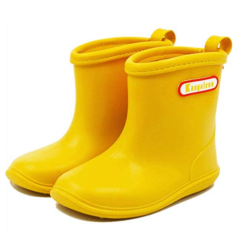 BAIYOU bebé de goma para niños Botas de lluvia impermeable botas de agua Wellington para 2 – 6 años