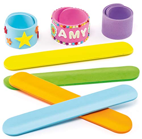 Baker Ross Pulseras de espuma a presión (paquete de 8) Juguetes novedosos para niños, fiesta perfecta, botín o bolsa de premios, colores surtidos
