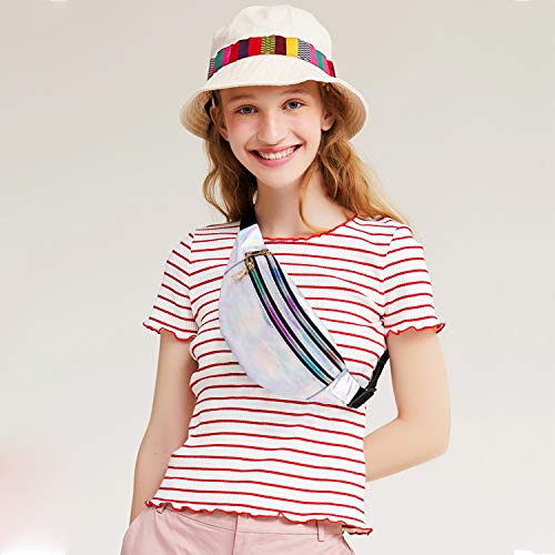 Bangcool Riñonera Plateada Mujer,Riñoneras Mujeres Running Impermeables Riñoneras Bolso Mujeres Running Bolsa De Cintura Cinturón Deportiva Bolsa para Mujeres Correr Ciclismo