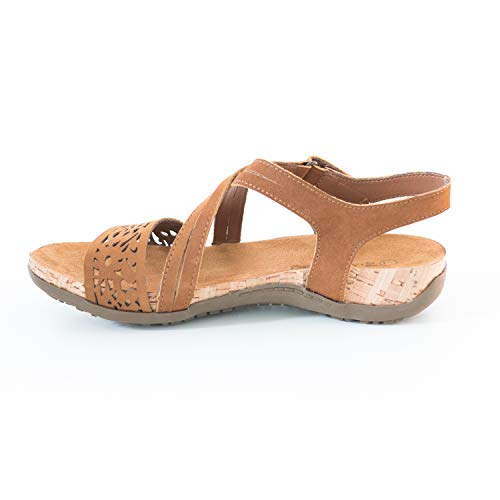 Bearpaw Glenda, Sandalia con Pulsera Mujer, Braun Natural 120 120, 39 EU