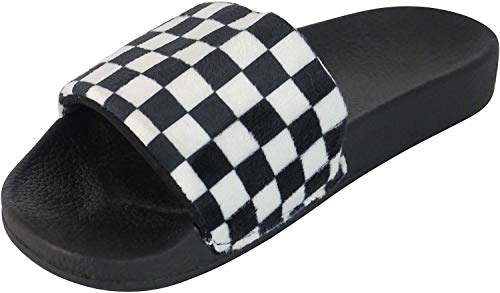 BeMeesh Sandalias Pala Plana Pelo Sintético Corto Mujer Chica