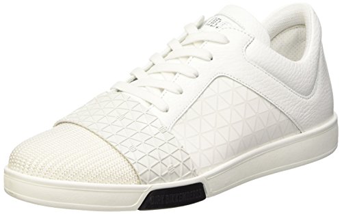Bikkembergs Olimpian 291 L.Shoe M Leather/Lycra, Sandalias con Plataforma Hombre, Blanco (White/Origami Effect), 43 EU
