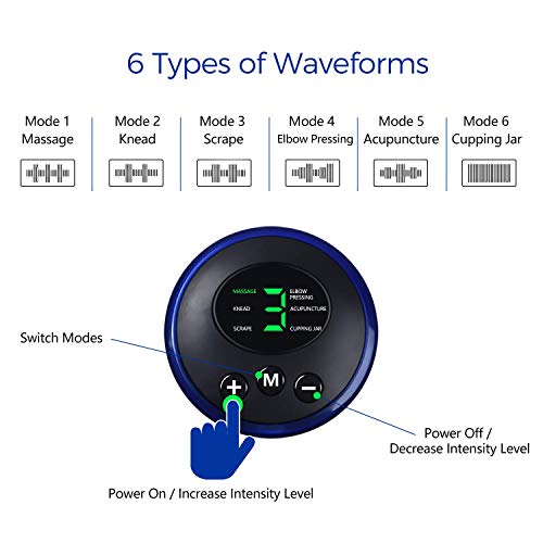 Bino EMS Masajeador eléctrico del pie, masaje del pie para el alivio del alivio del músculo de la sangre, USB portátil recargable