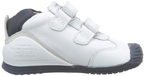 Biomecanics 151157, Zapatos de primeros pasos Unisex Bebés, Blanco (Blanco/Azul/Sauvage), 24 EU