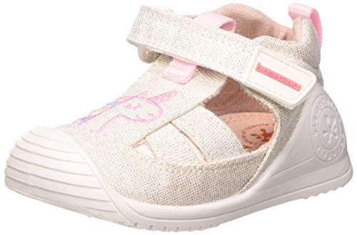 Biomecanics 202206, Sandalias Niñas, Plateado (Plata (Pique Metalizado) C), 20 EU