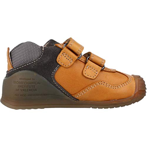 Biomecanics - Botita bebé en Cuero con Doble Velcro - Marrón, 18