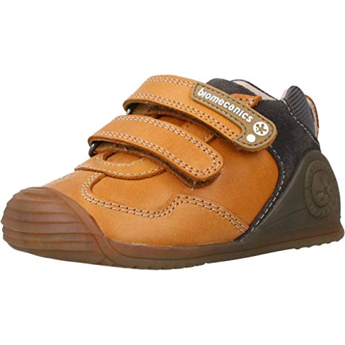 Biomecanics - Botita bebé en Cuero con Doble Velcro - Marrón, 18
