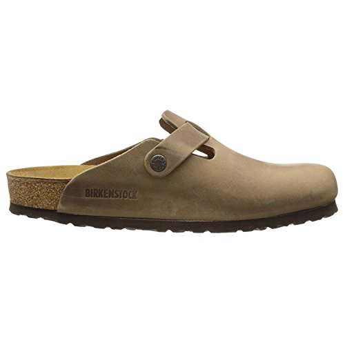 Birkenstock Boston 960811 - Zapatos con Hebilla de Cuero Unisex, Color marrón, Talla 38