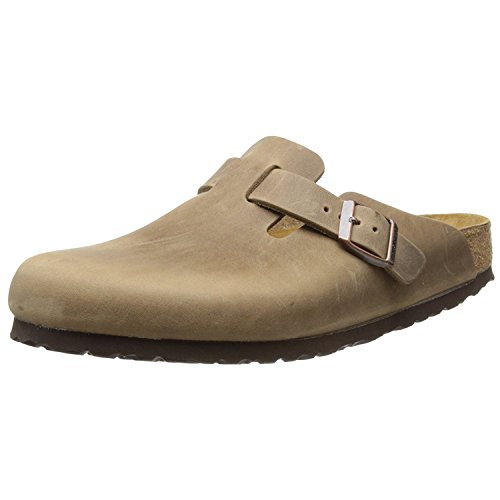 Birkenstock Boston 960811 - Zapatos con Hebilla de Cuero Unisex, Color marrón, Talla 38