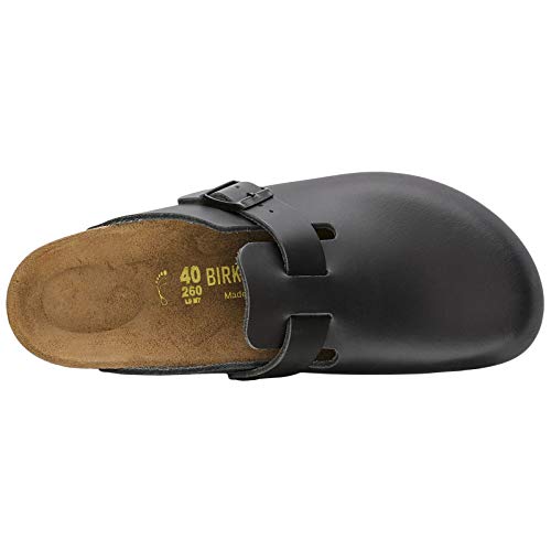 Birkenstock Boston - Sandalias bio, Negro, 44 EU
