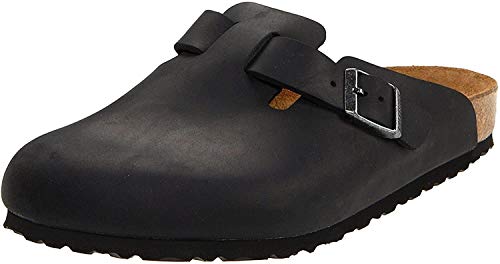 Birkenstock Boston - Sandalias bio, Negro, 44 EU