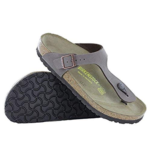Birkenstock Gizeh Birko-Flor Nubuck, Chanclas para Mujer, Marrón (Mocca Nubuk), 38 EU