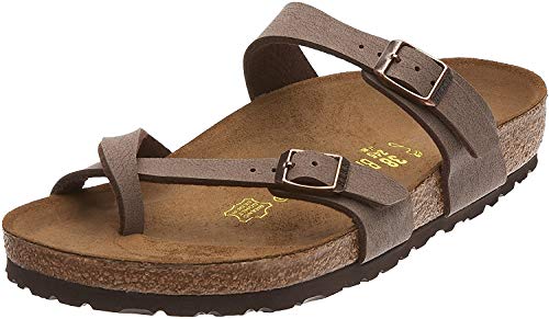 Birkenstock Mayari Birko-Flor, Sandalias de Dedo Mujer, Marrón (Mocca Nubuk), 38 (normal)