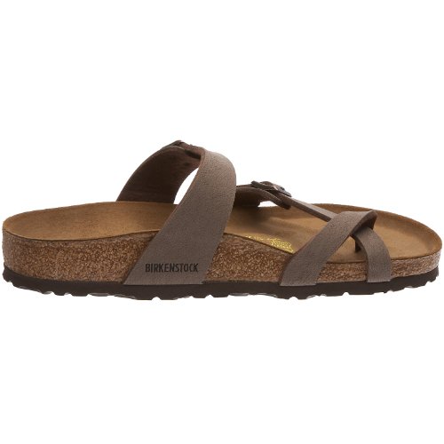 Birkenstock Mayari Birko-Flor, Sandalias de Dedo Mujer, Marrón (Mocca Nubuk), 38 (normal)