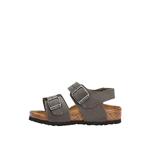 Birkenstock New York, Sandalia con Pulsera para Niños, Verde (Brushed Emerald Brushed Emerald), 24 EU