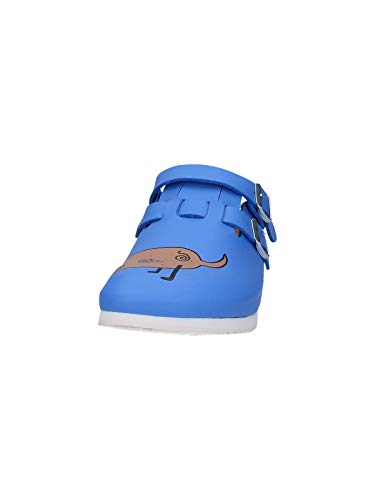 Birkenstock Professional Kay, Zuecos Mujer, Azul-Blau (Dog Blue Background), 39 EU (6 Damen UK)