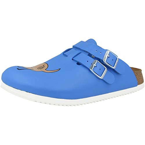 Birkenstock Professional Kay, Zuecos Mujer, Azul-Blau (Dog Blue Background), 42 EU (8 Damen UK)