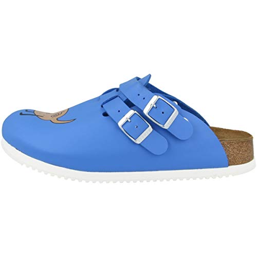 Birkenstock Professional Kay, Zuecos Mujer, Azul-Blau (Dog Blue Background), 42 EU (8 Damen UK)