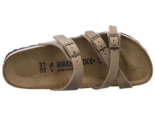 BIRKENSTOCK Sandalias para mujer Gizeh Cuir Gras, trenzadas Habana, color Marrón, talla 37 EU Schmal