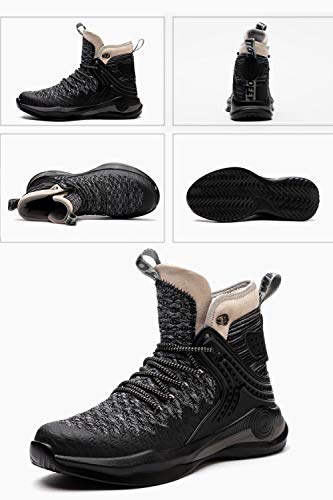 Blueskyli Zapatos de seguridad S3 para hombre y mujer, ligeros, transpirables, zapatos de seguridad, con puntera de acero, tallas 37-48, color Gris, talla 44 EU