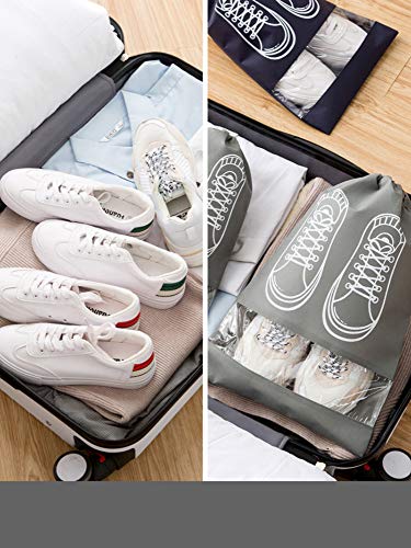 Bolsa De Zapatos De Viaje Bolsa De Almacenamiento De La Ventana Transparente Bolsa De Polvo Haz De Casa Bolsa De Zapatos Conjunto De 10 Piezas,Grey Printing - 5 De 5