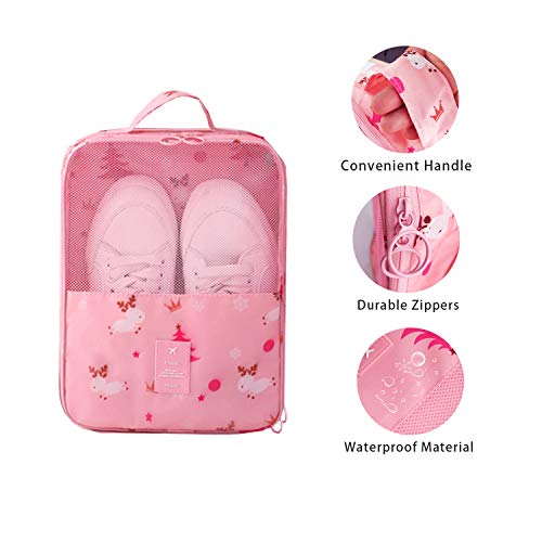 Bolsa de Zapatos de Viaje, PTN Impermeable Portátil Organizador, Se Puede Combinar con Una Maleta, Puede Contener 3 Pares de Zapatos, Adecuados para Viajes de Hombres y Mujeres