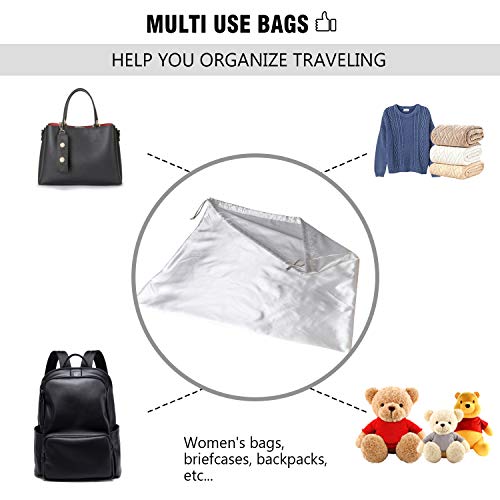 Bolsas de Almacenamiento de Franela de algodón 100% con Bolsa de cordón para Bolsos, Carteras, Libros de Bolsillo, Zapatos, Botas, Juego de 2