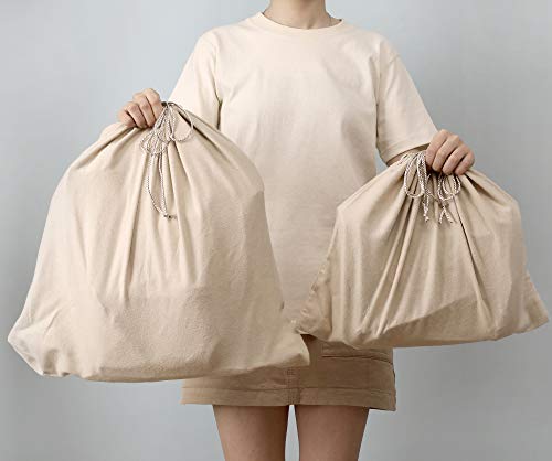Bolsas de Almacenamiento purificadas 100% Franela de algodón con Bolsa de cordón para Bolsos, Carteras, Libros de Bolsillo, Zapatos, Botas, Juego de 2