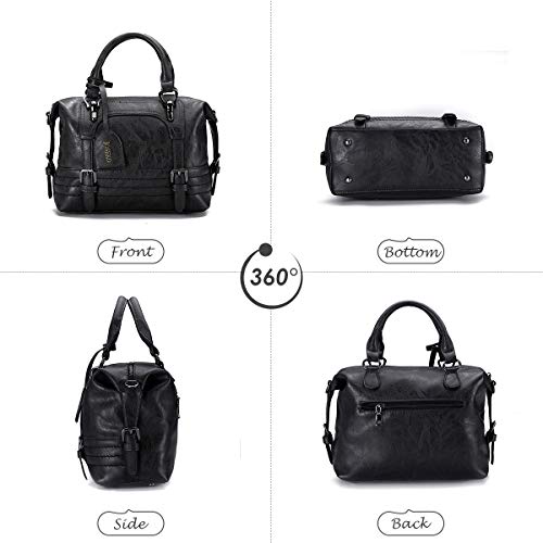 Bolsos de Mujer Retro Bolso Señora Tote, JOSEKO Bolso de Hombro de Cuero Mensajero Bolso Bandolera Bolsillos de Compras Elegantes de la Señora Trabajo Diario Vida Navidad y Fiesta