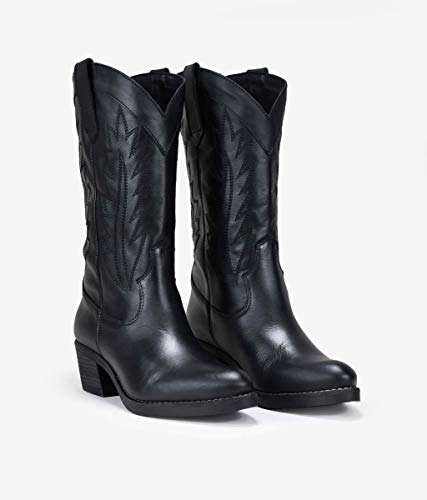BOSANOVA Botas Camperas Piel Negra Negro 39