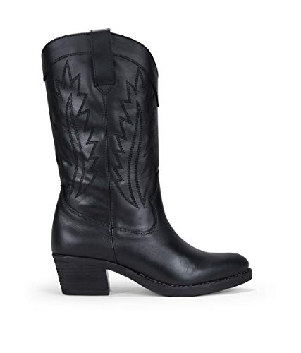 BOSANOVA Botas Camperas Piel Negra Negro 39
