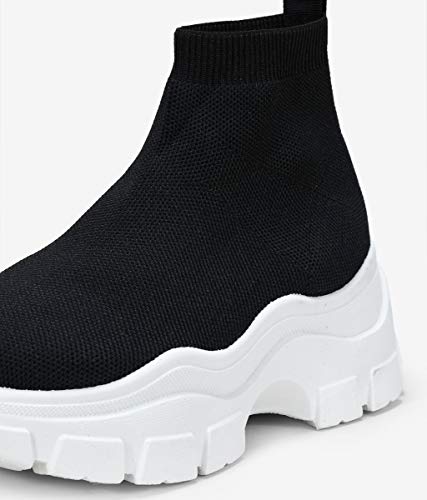 BOSANOVA Zapatillas Negras de calcetín Negro 39