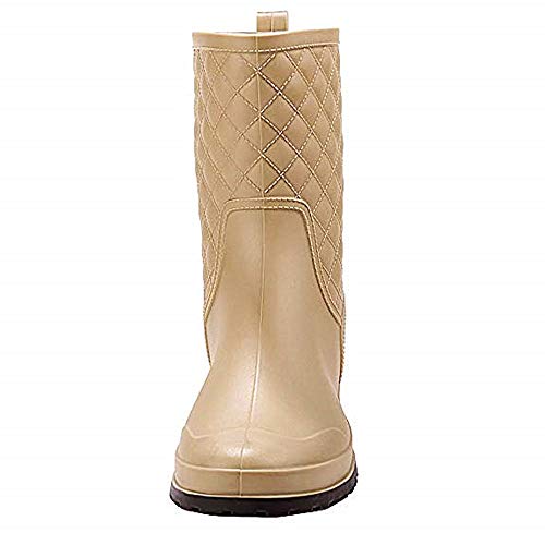 Bota Agua Mujer Jardín Trabajo Lluvia Botas Antideslizante Wellington Boots Caqui 36