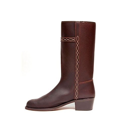 Bota campera Valverde del Camino Hombre y Mujer tacón Cubano en marrón Talla 40