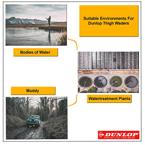 Bota caña alta thigh neptuno dunlop verde t42