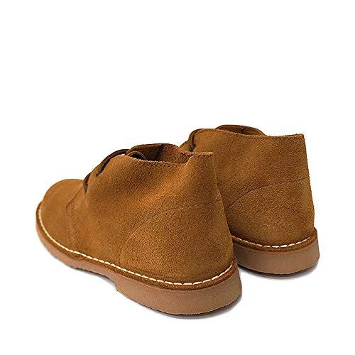 Bota Safari Mujer Piel Serraje Camel