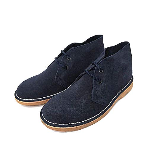 Bota Safari Mujer Piel Serraje Marino