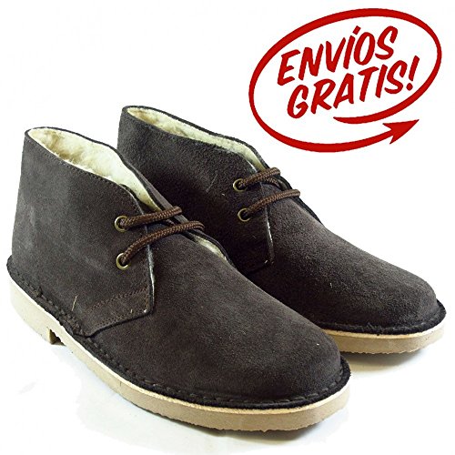 Botas Botines pisacacas pisamierdas Safari Marrón Borreguito - Color - Marrón, Talla - 39