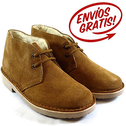 Botas Botines pisacacas pisamierdas Safari Marrón Borreguito - Color - Marrón, Talla - 40