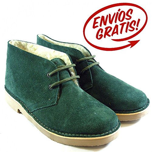 Botas Botines pisacacas pisamierdas Safari Verde Borreguito - Color - Verde, Talla - 40