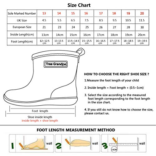 Botas de Agua Ninos Botas de Lluvia de Bebe Impermeable para Niñas Niños