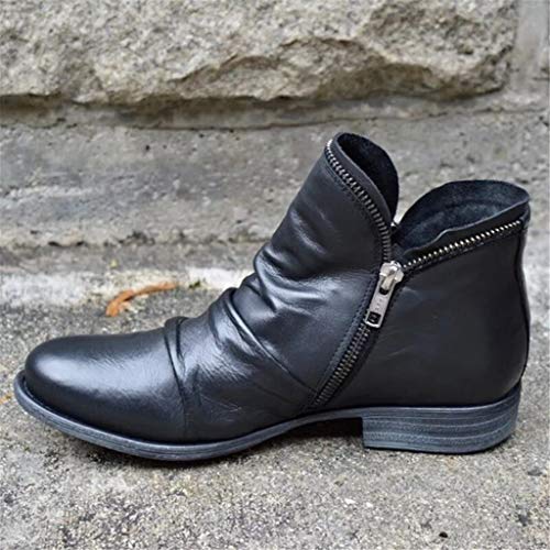 Botas de Combate Mujer Botas Mujer Invierno Forradas Cálidas Botines Ante Plataforma Zapatos Nieve Cómodos Casual