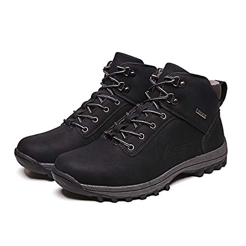 Botas de Montaña para Hombre, Zapatillas de Senderismo Impermeable Antideslizante Zapatos de Deporte Exterior Calzado de Alta Caña Trekking Sneakers