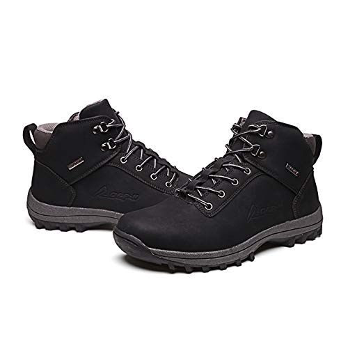 Botas de Montaña para Hombre, Zapatillas de Senderismo Impermeable Antideslizante Zapatos de Deporte Exterior Calzado de Alta Caña Trekking Sneakers