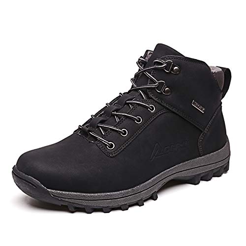 Botas de Montaña para Hombre, Zapatillas de Senderismo Impermeable Antideslizante Zapatos de Deporte Exterior Calzado de Alta Caña Trekking Sneakers