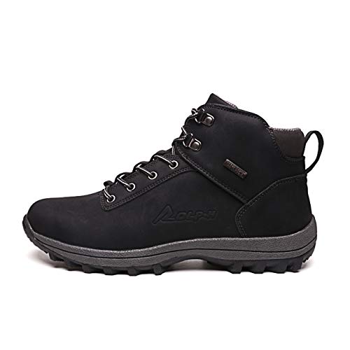 Botas de Montaña para Hombre, Zapatillas de Senderismo Impermeable Antideslizante Zapatos de Deporte Exterior Calzado de Alta Caña Trekking Sneakers