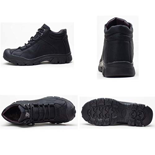 Botas de Seguridad Invierno Hombre Muje Calentitas Impermeable Antideslizantes Zapatos de Trabajo con Puntera de Acero Negro 44