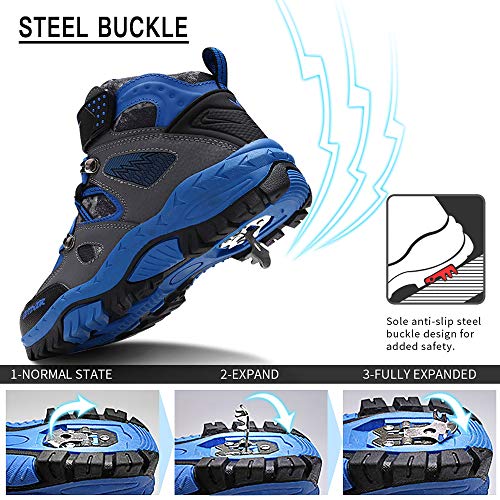 Botas de senderismo Botas de nieve Zapatos de Senderismo para Niños(2 Azul,26 EU)