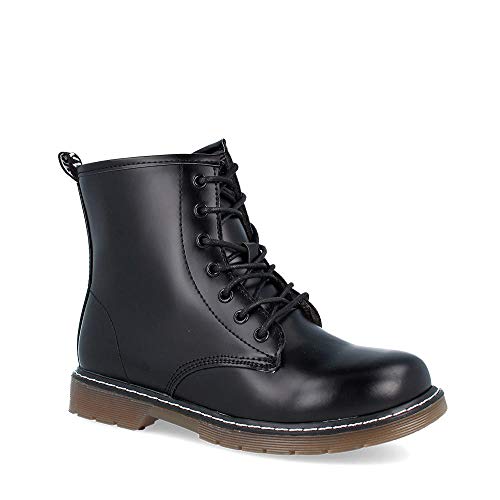 Botas Militares Black Niños/Adolescente Unisex (Black, Medium, 34)