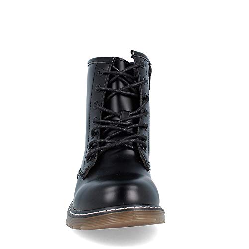 Botas Militares Black Niños/Adolescente Unisex (Black, Medium, 34)